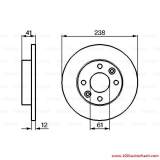 V098647916503117DS Спирачен диск за автомобил Dacia Sandero от 2008 г.