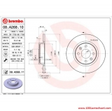 V08A26810DS Диск спирачен преден за автомобил Dacia Sandero от 2008 г.