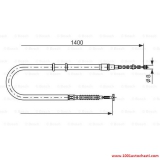 V1987477724FP Жило за ръчна спирачка задно дясно/ляво zа FIAT PALIO от 1996 до 2002г.