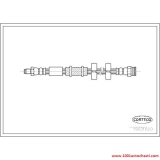 V19031620FP Спирачен маркуч zа FIAT PALIO от 1996 до 2002г.