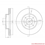 V230496FP Диск спирачен преден вентилиран zа FIAT PALIO от 1996 до 2002г.