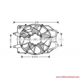 VFD7509FF Вентилатор за радиатор за Форд FOCUS от 1998 до 2004 г.