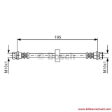 V198747688403117FF Спирачен маркуч за Форд FOCUS от 1998 до 2004 г.
