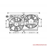 VFD7505FF Вентилатор за радиатор за Форд FOCUS от 1998 до 2004 г.