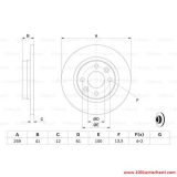 V098647916400694DS Спирачен диск за автомобил Dacia Sandero от 2008 г.