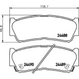 Комплект спирачно феродо, дискови спирачки за Hyundai Santa Fe 2 от 06 до 12 г V8DB35501308102209H