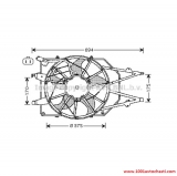 VFD7532FF Вентилатор за радиатор за Форд FOCUS от 1998 до 2004 г.
