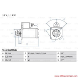 V0986019930AR147 Стартер за автомобил Alfa Romeo 147 от 2001 до 2010