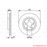 Спирачен диск за Honda CR-V от 2001 до 2007 г. V0986479R24H