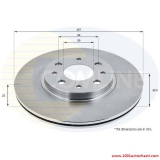 VADC1803VFP Диск спирачен преден вентилиран zа FIAT PALIO от 1996 до 2002г.