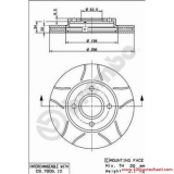 V0978067503117FF Спирачен диск за Форд FOCUS от 1998 до 2004 г.