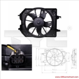 V8100020FF Вентилатор за радиатор за Форд FOCUS от 1998 до 2004 г.
