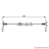 V1987476860FP Маркуч спирачен преден десен/ляв zа FIAT PALIO от 1996 до 2002г.