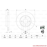 V098647889200694FF Спирачен диск за Форд FOCUS от 1998 до 2004 г.