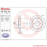 V0849312XFF Диск спирачен заден за Форд FOCUS от 1998 до 2004 г.
