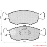 V43021617130800694FP Комплект спирачно феродо, дискови спирачки zа FIAT PALIO от 1996 до 2002г.