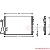 V43005376D Радиатор климатик за автомобил Dacia Logan от 2004г
