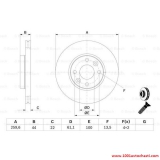 V0986479B7303117DS Спирачен диск за автомобил Dacia Sandero от 2008 г.