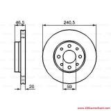 V0986478878FP Диск спирачен преден вентилиран zа FIAT PALIO от 1996 до 2002г.